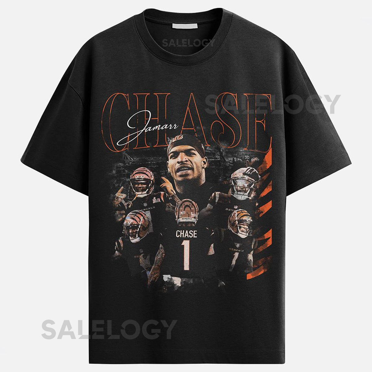 Vintage Jamarr Chase Shirt Cincinnati Bengals Retro Football Shirt Unisex Shirt Men Women Classic 90s Bootleg Clothing Oversized shirt_1094