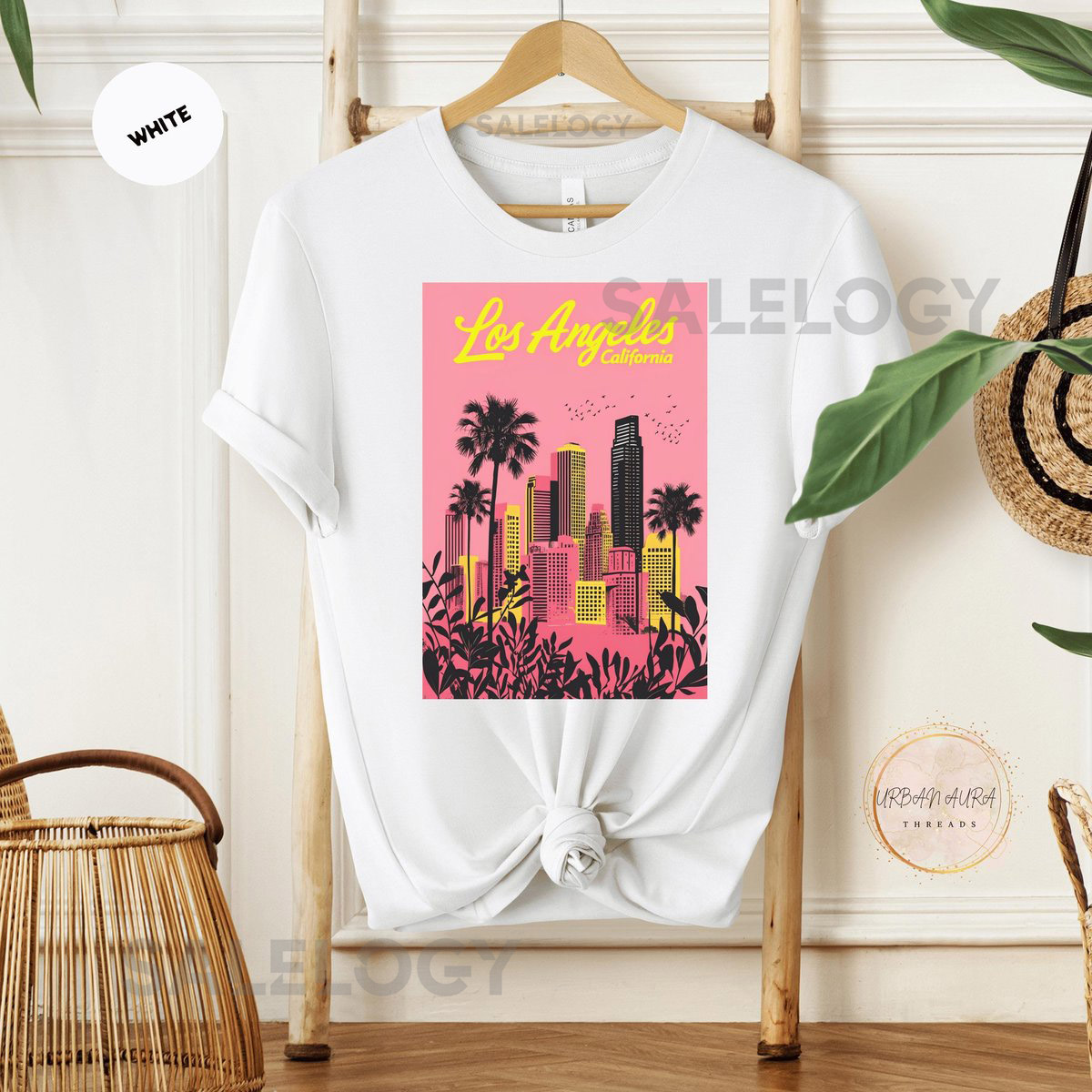 Los Angeles Skyline T-Shirt Retro Illustration of Vibrant California for Travelers Great Gift for Adventure Seekers Perfect Souvenir Gift_310