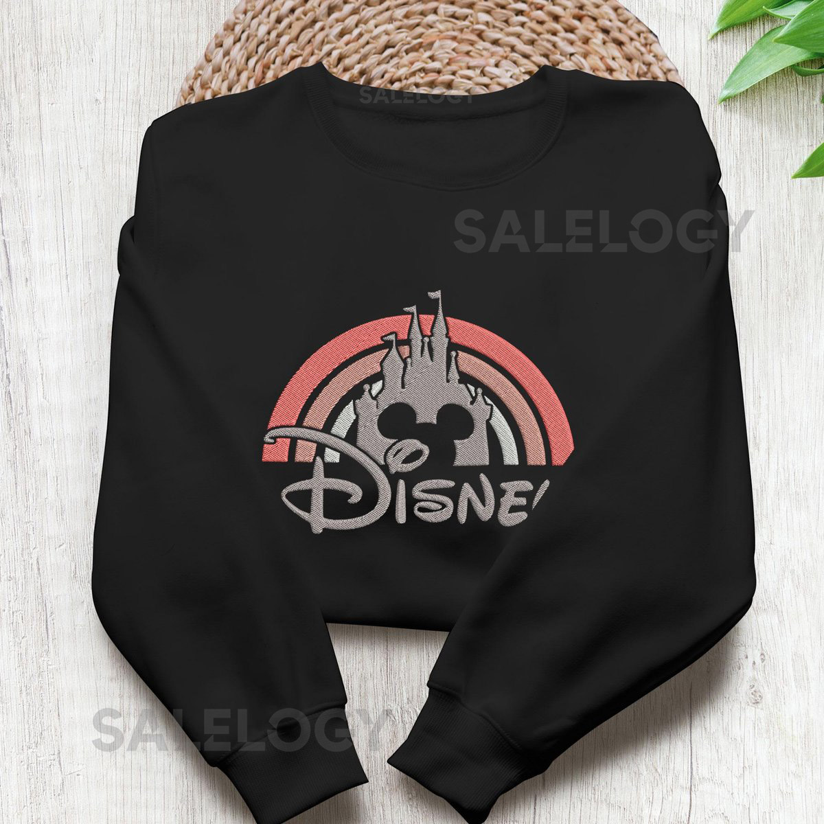 Castle Rainbow Embroidered Sweatshirt Vintage Sweatshirt Family Shirt Castle Mickey Head Shirt_20