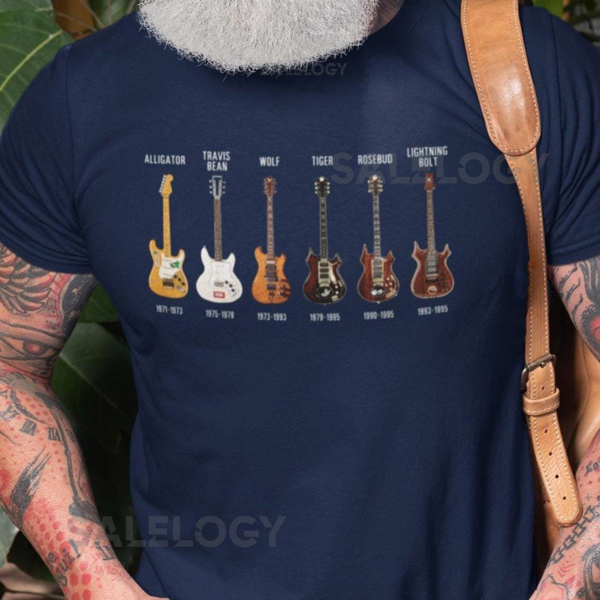 Jerry Garcia Guitar History Grateful Dead - Heavyweight Unisex Crewneck T-shirt Gildan 5000_552