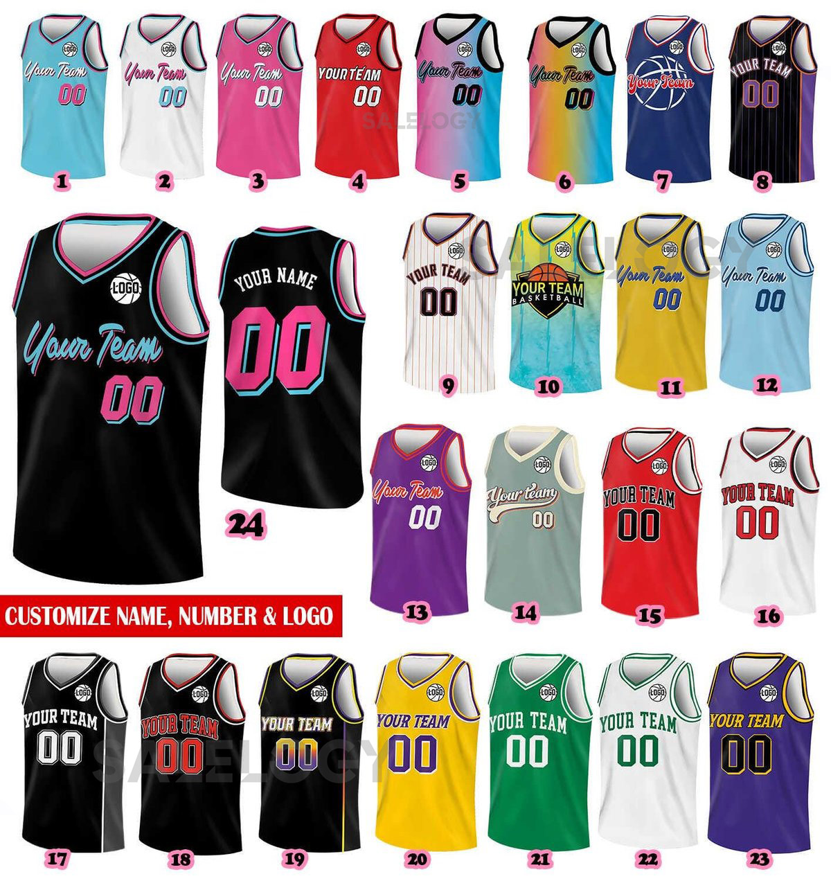 Custom Basketball Jersey Team Name Number Logo Basketball Jersey Team Game Day Outfit Basketball Jersey for Basketball Fan Lovers Players_90