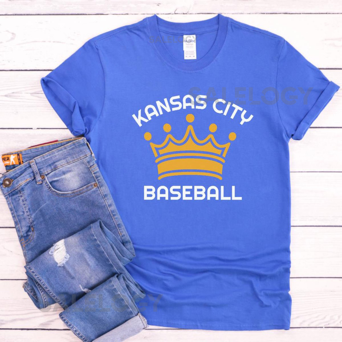 Kansas City Royals Baseball T-Shirt Unisex Crown Tee_413