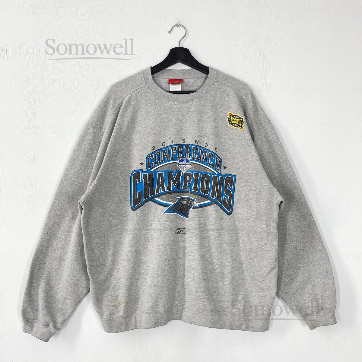 Vintage Carolina Panthers Sweatshirt Crewneck Pullover Sportswear NFL Carolina Panthers Print Logo XLarge_38