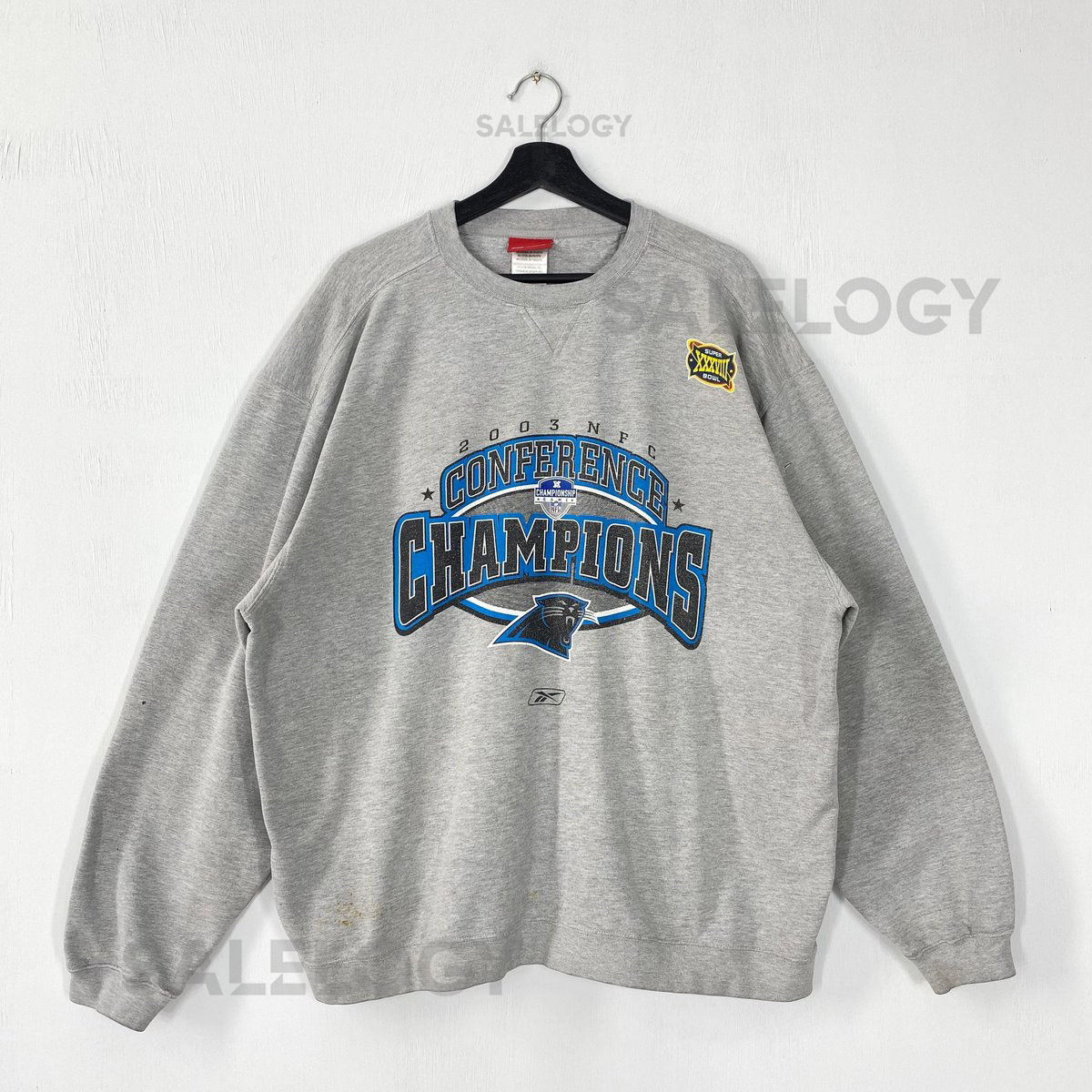Vintage Carolina Panthers Sweatshirt Crewneck Pullover Sportswear NFL Carolina Panthers Print Logo XLarge_1055