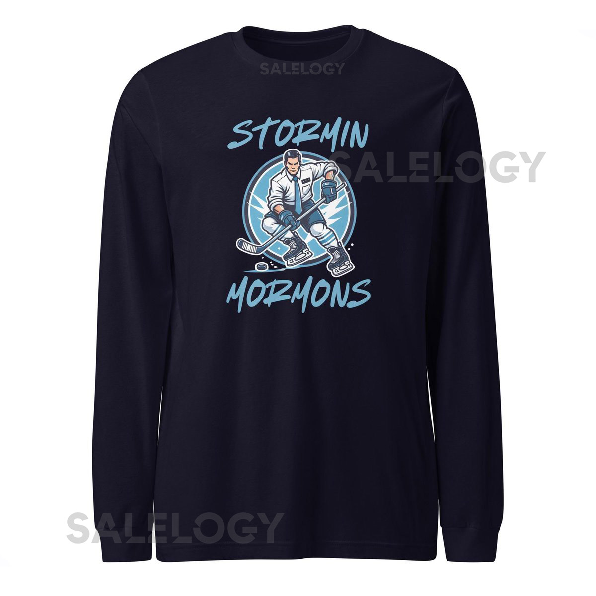 Utah Stormin Mormons Hockey Long Sleeve Tee unisex_645