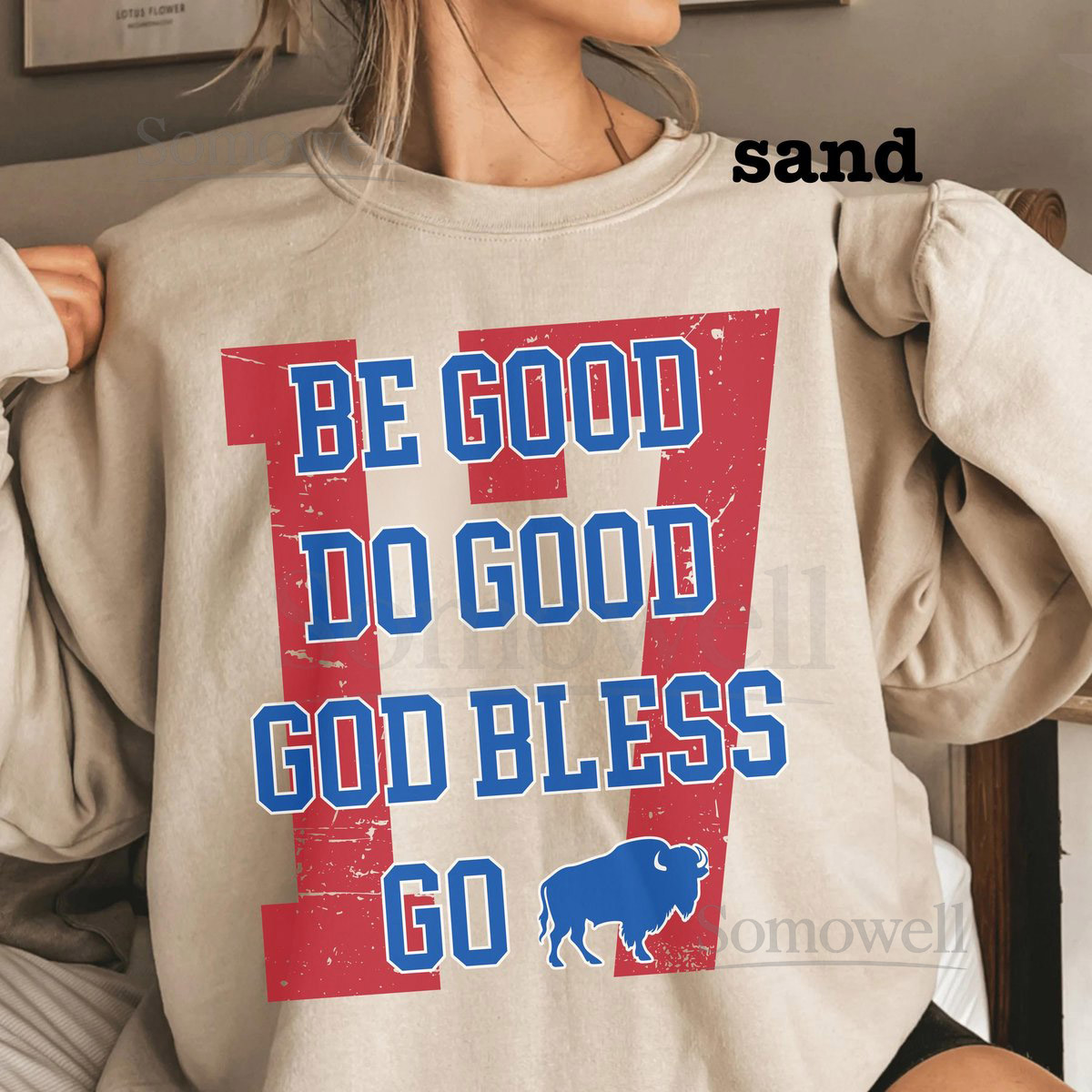 Josh Allen 17 MVP Sweatshirt Be Good Do Good God Bless Sweatshirt unisex sweatshirt Buffalo Football Sweatshirt Gift for Buffalo Fans_718