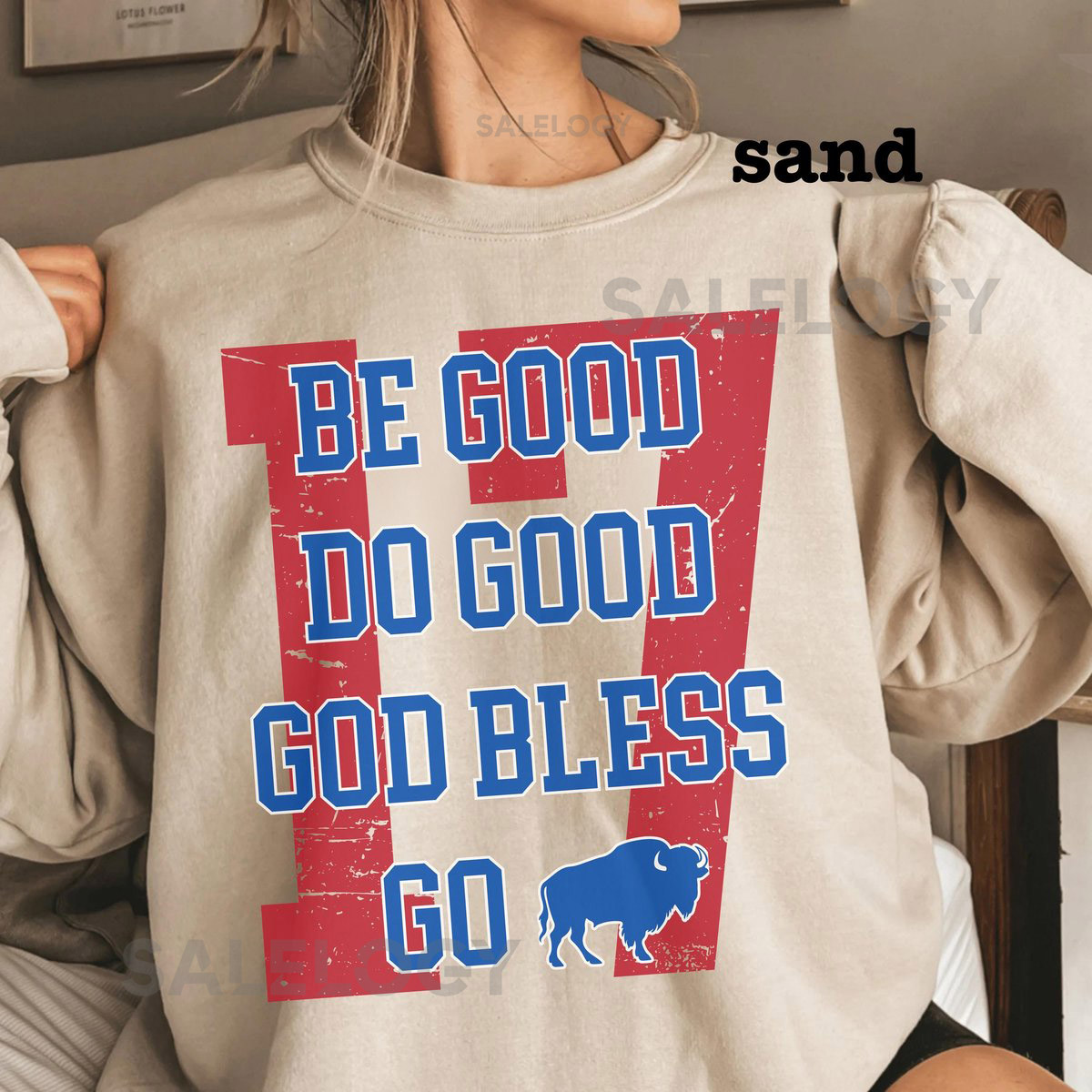 Josh Allen 17 MVP Sweatshirt Be Good Do Good God Bless Sweatshirt unisex sweatshirt Buffalo Football Sweatshirt Gift for Buffalo Fans_718