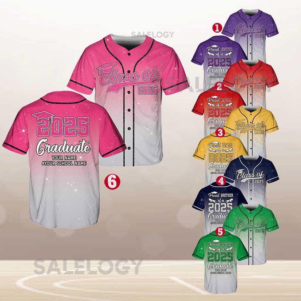 Personalized Proud Family Baseball Jersey Custom Name Proud Of A 2025 Graduate Baseball Jersey Graduation 2025 Jersey Senior 2025 Gifts_305