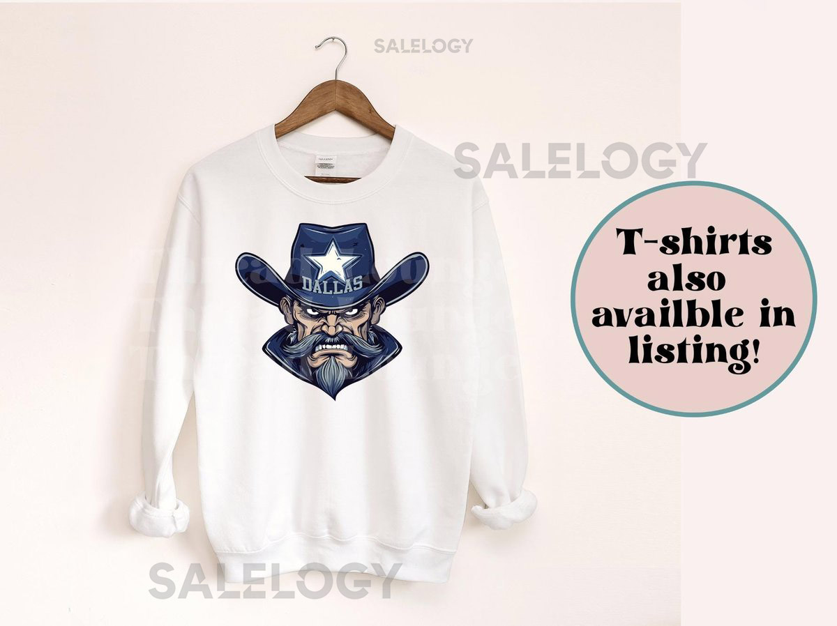 Dallas Cartoon Crewneck Sweatshirt T-Shirt Vintage Tee shirt T-shirt gifts for her For Him DTG Football Fans Gifts Game_111