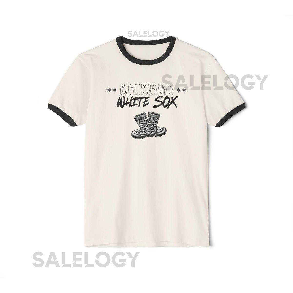 Vintage Chicago White Sox Ringer T-Shirt Baseball Fan Gear Retro Sportswear Unisex Tee for Game Day Casual Outfit_464