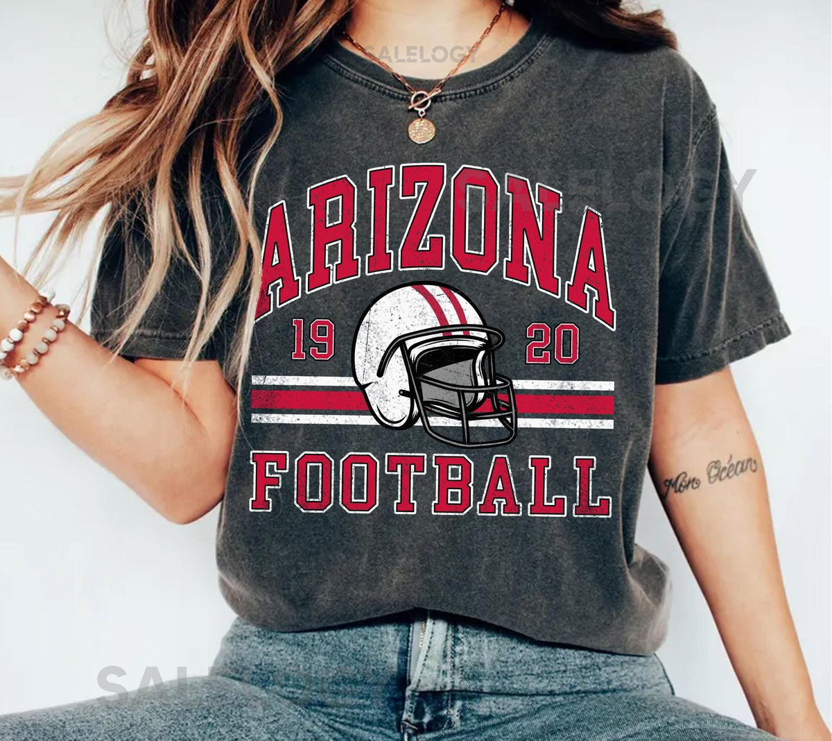 Comfort Colors Arizona Cardinal Football T-Shirt Vintage Arizona Football T-Shirt Cardinal Fan Gift Arizona Game Day T-shirt_574