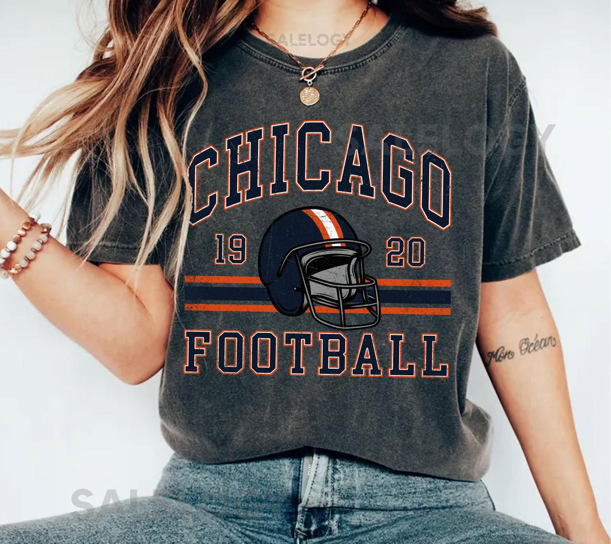 Comfort ColorsChicago Bear shirt Chicago Football Shirt Bear Football TshirtChicago Football Fan Retro TshirtChicago Football Gift_599