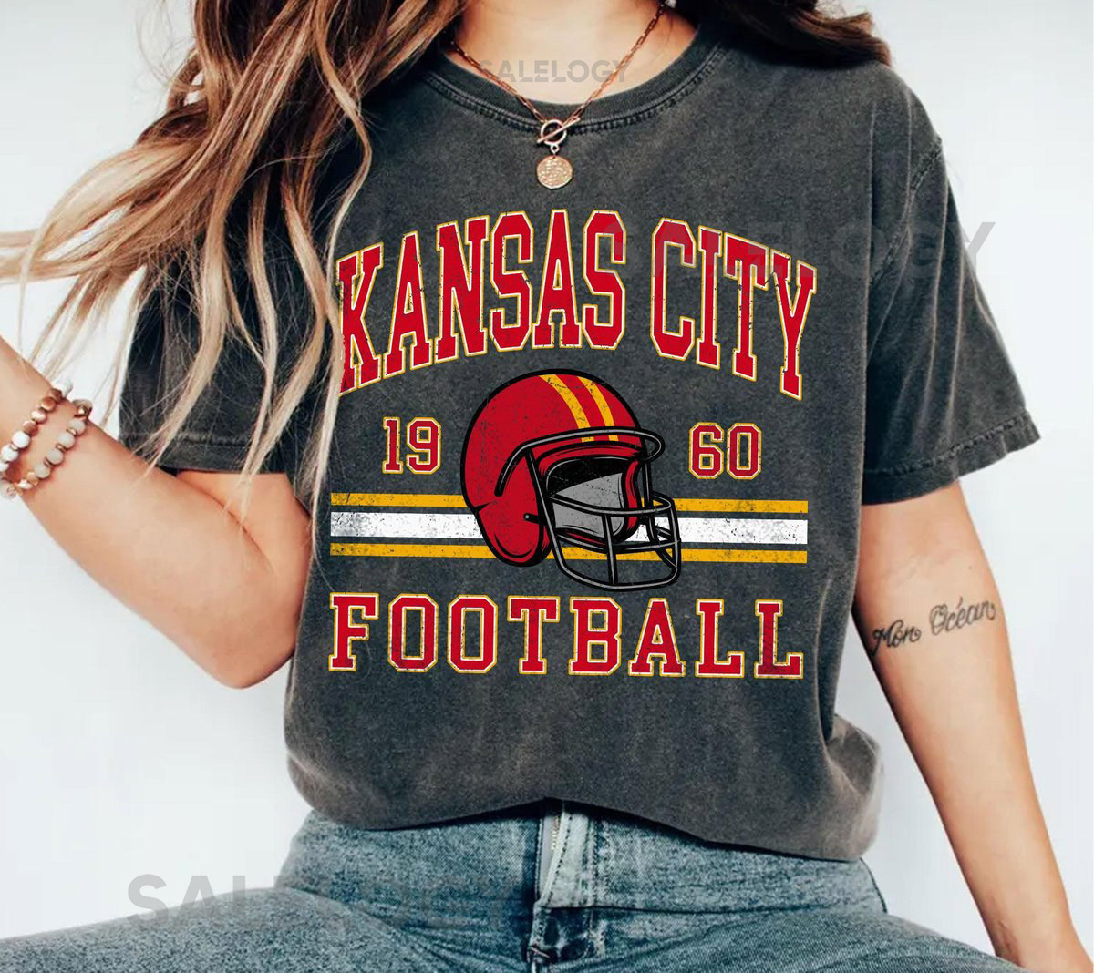 Comfort Colors Kansas City Football Vintage Style T-Shirt Kansas City Football T-shirt Football T-Shirt Kansas City Fan Gifts_103