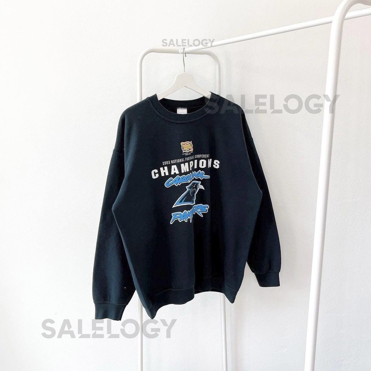 Vintage 00s Carolina Panthers 2003 football vintage Gildan black sweatshirt L_882