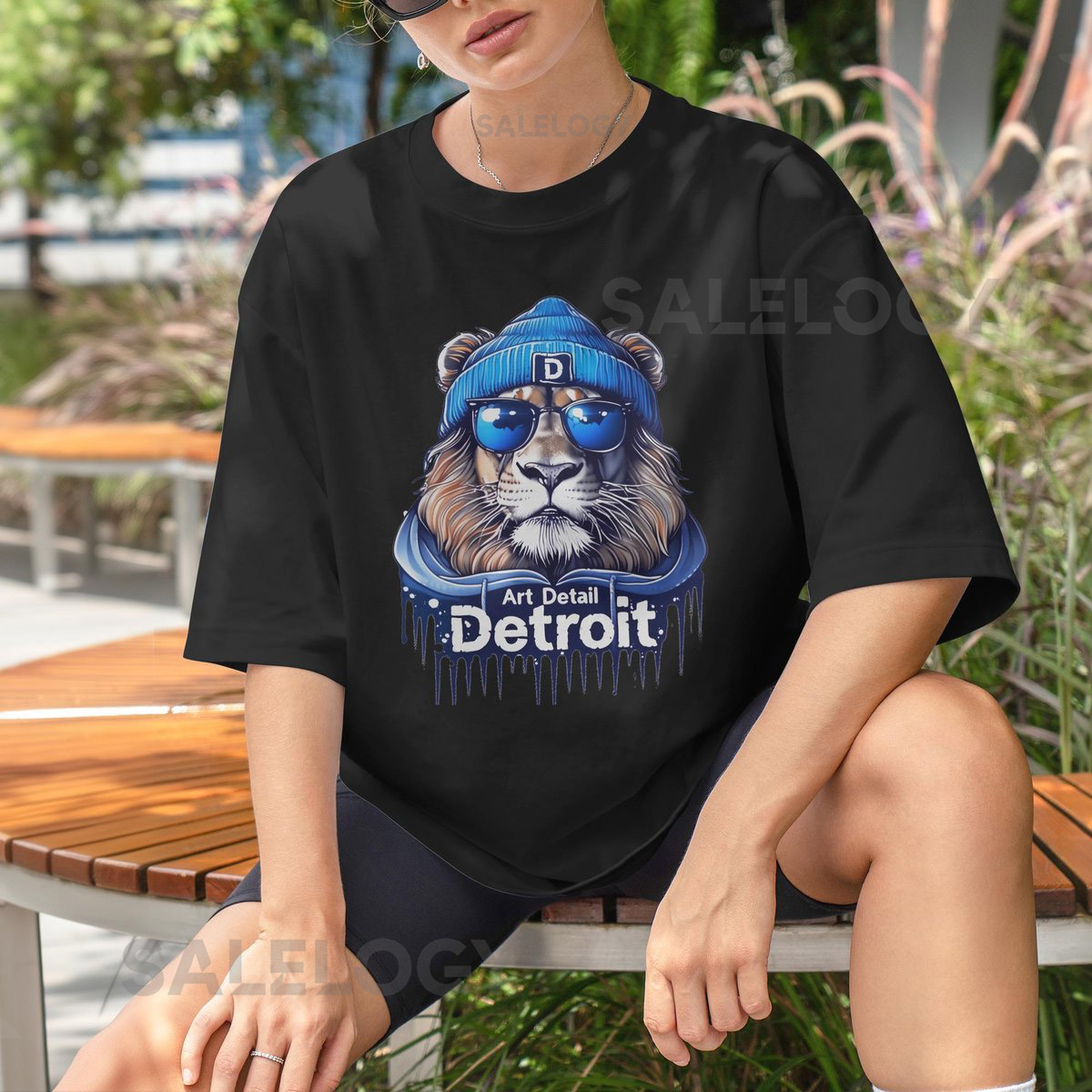 Detroit Football Shirt - Cool Lions Football Shirt Animal Face Shirt Game Day Shirt Lions Fun Gift_123