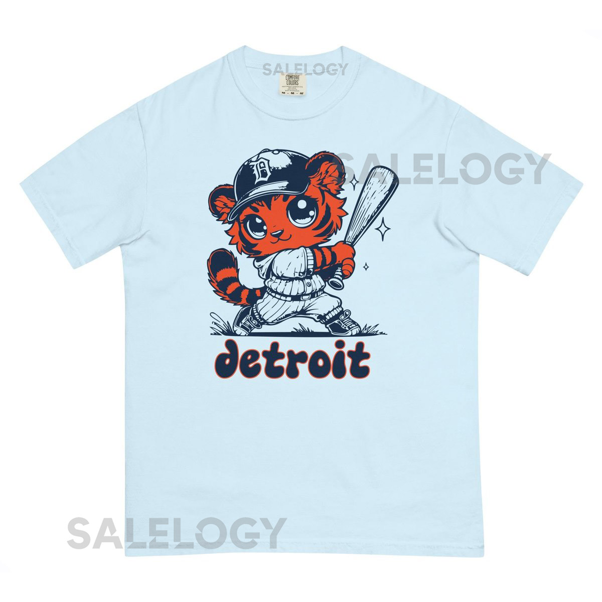 Detroit Tigers Chibi T-Shirt Kawaii Baseball Fan Tee_236