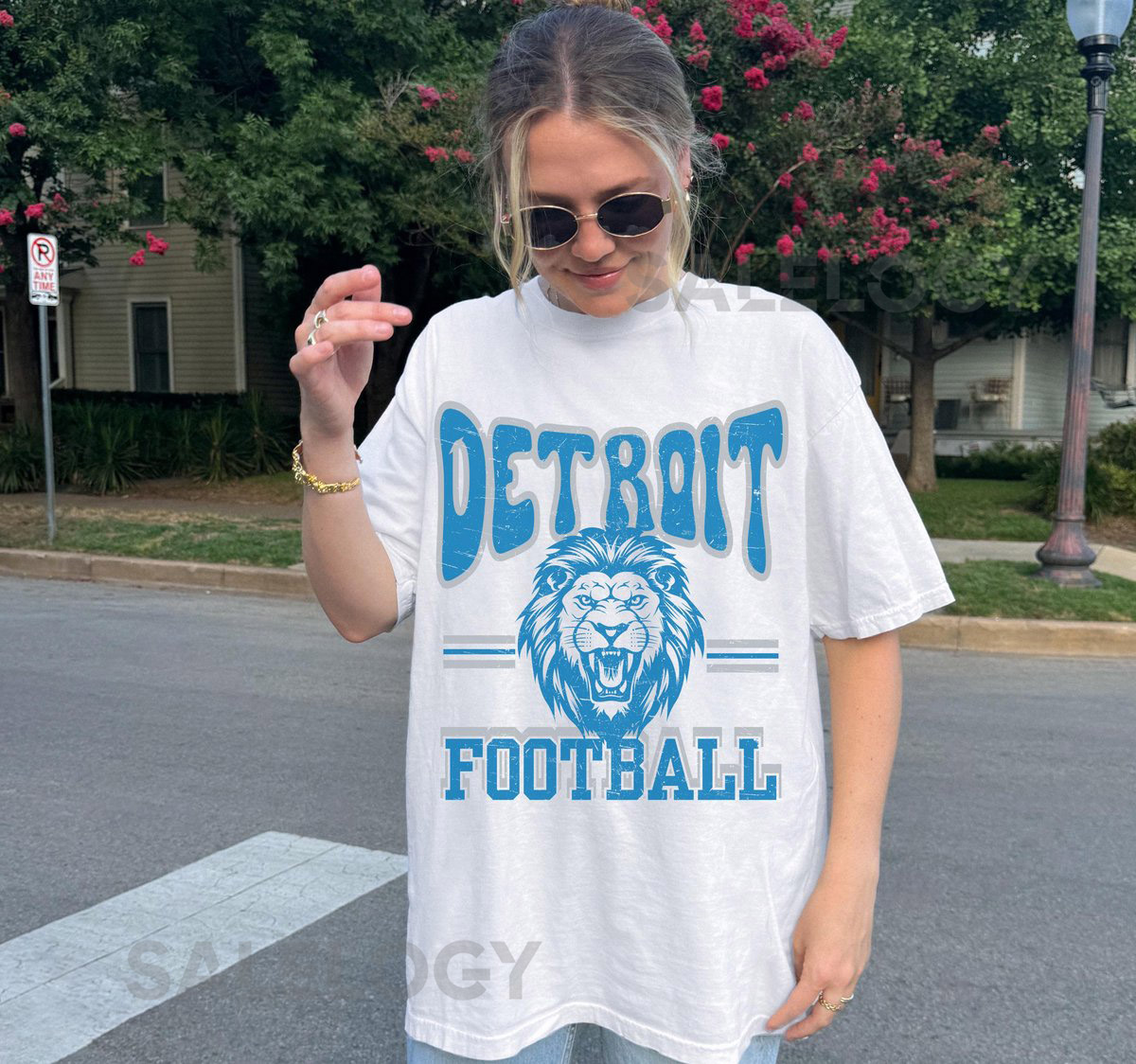 Detroit Football T-Shirt Comfort Colors Vintage Style Tee_155