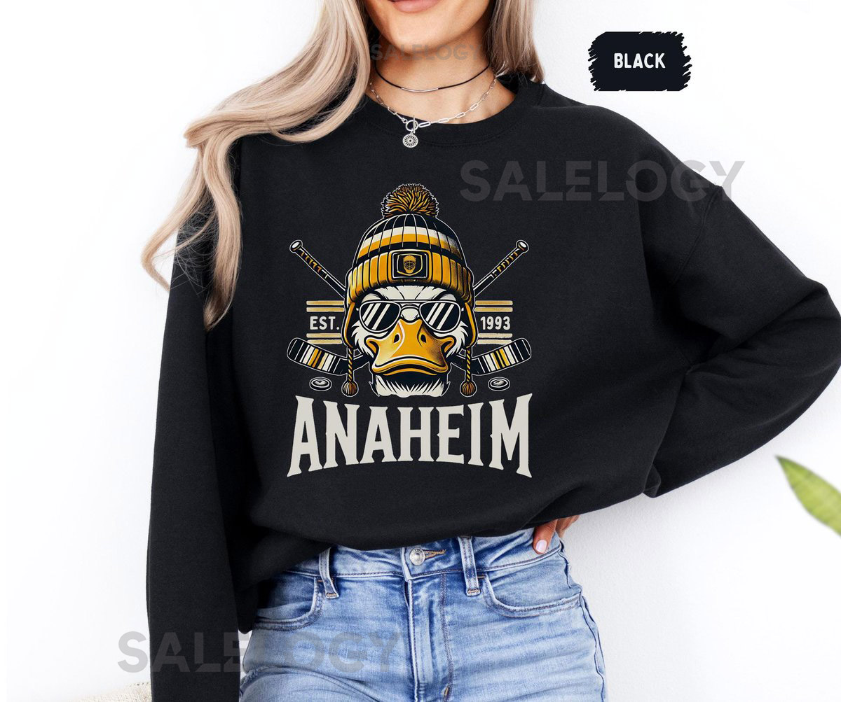 Anaheim Hockey Sweatshirt Unisex Crewneck Jumper Duck Team Fan Apparel Sports Lover Gift Long Sleeve Pullover_24