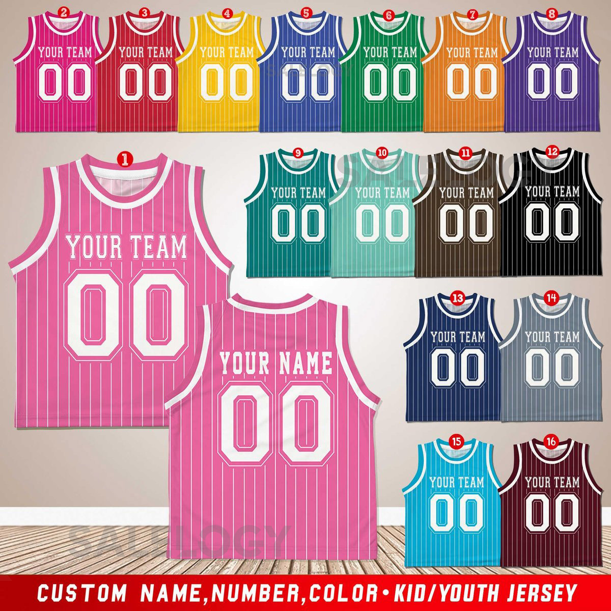Custom Basketball Jersey Team Name Number Personalized Youth Kid Basketball Jersey Game Day Outfit Kids Birthday Jersey Toddler Jersey_126