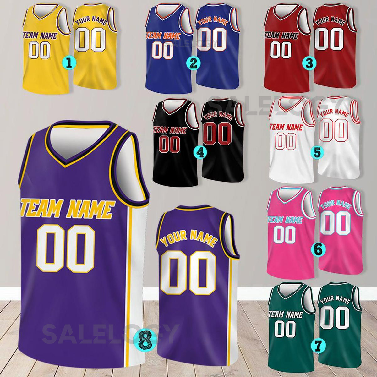 Custom Basketball Jersey Team Name Number Personalized Adult Youth Kid Jersey Game Day Outfit Kids Birthday Jersey Toddler Jersey_96