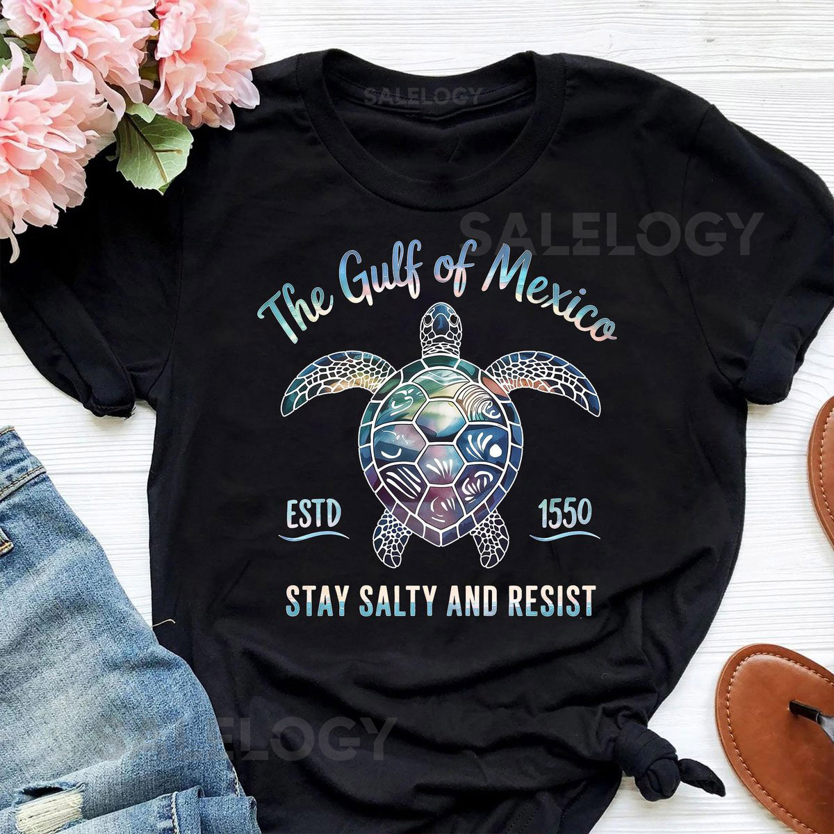 Gulf of Mexico Sea Turtle Shirt Stay Salty Resist Tee_194