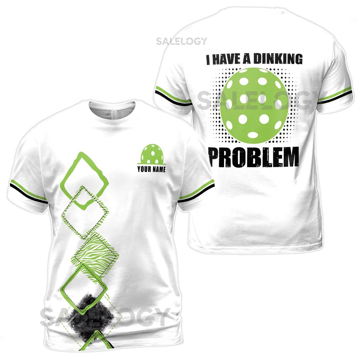 Custom Name I Having A Drinking Problem Argyle Pickleball Men39s T-Shirt S-5XL_59