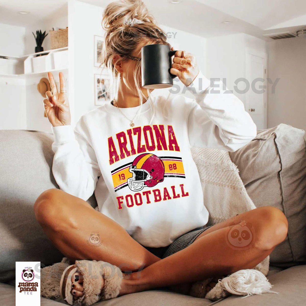 Arizona Football Sweatshirt vintage Arizona Sweatshirt Arizona Fans gift Hoodie Arizona Football Mascot sweatshirt Cardinal Game Day sweater_83