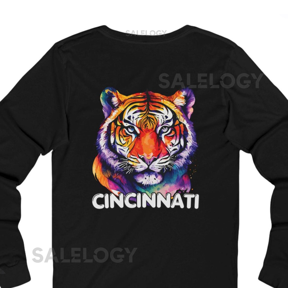 Bengal Tiger Long Sleeve T-Shirt Cincinnati Football Fan Shirt_195