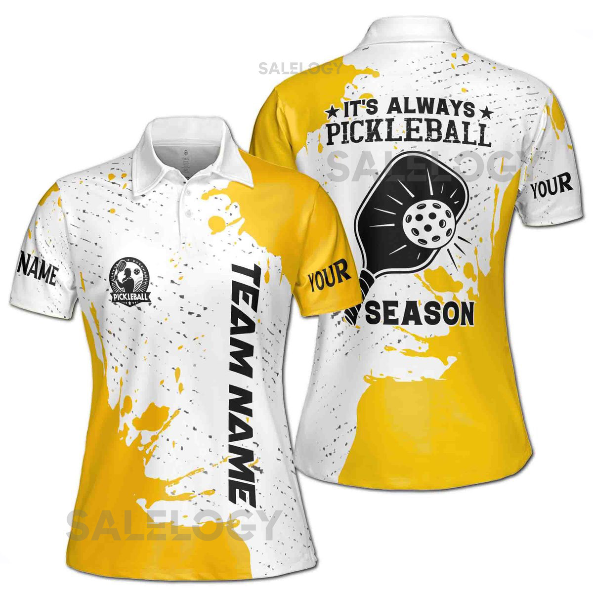 Personalized Name Team Always Pickleball Season Women's Polo Shirt S-5XL_575