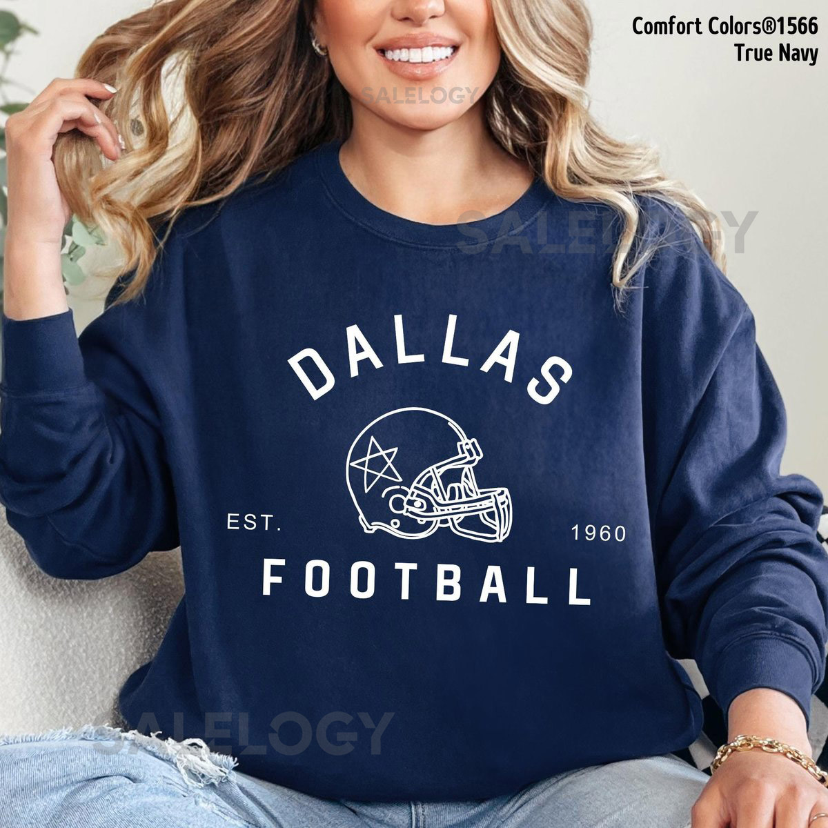 Dallas Football Jersey Shirt - Cowboy Vintage Comfort Color Tees Mommi Me Sweatshirt 24-01_216