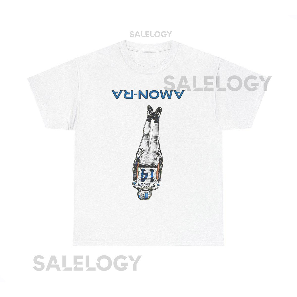 Amon-Ra St Brown Celebration Cotton Tee Shirt Unisex Heavy Cotton T-Shirt Detroit Lions Headstand Celebration_19