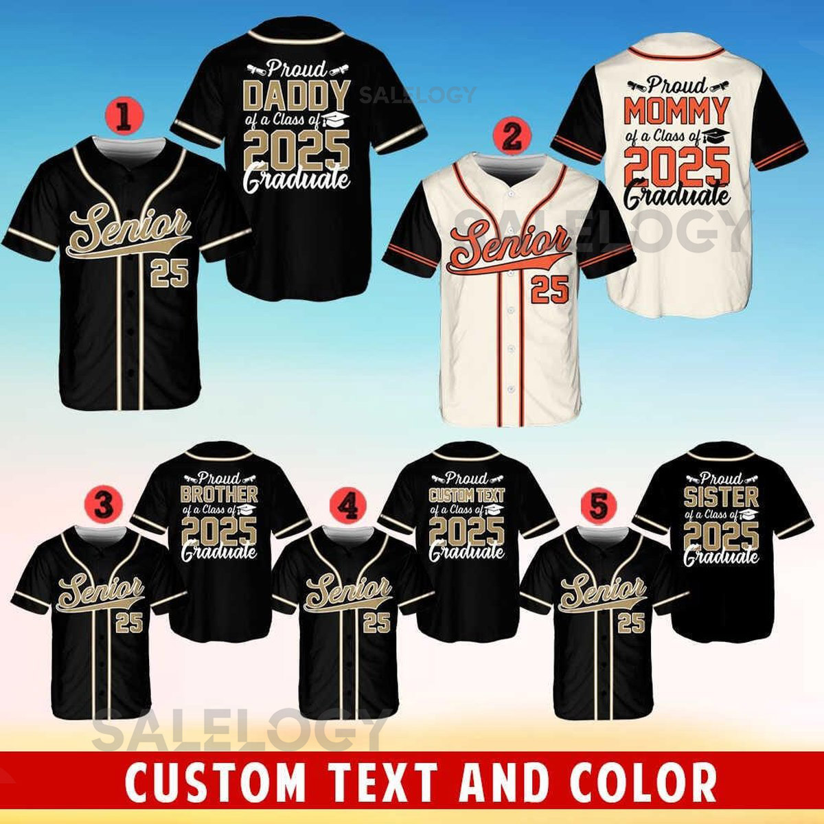 Personalized Proud Family Baseball Jersey Custom Name Proud Of A 2025 Graduate Baseball Jersey Graduation 2025 Jersey Senior 2025 Gifts_307