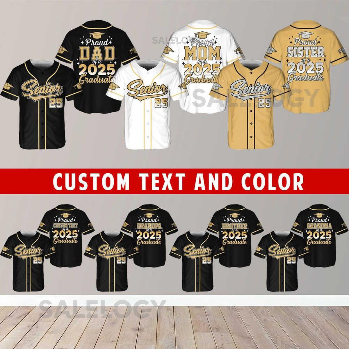 Personalized Proud Family Baseball Jersey Custom Name Proud Of A 2025 Graduate Baseball Jersey Graduation 2025 Jersey Senior 2025 Gifts_308