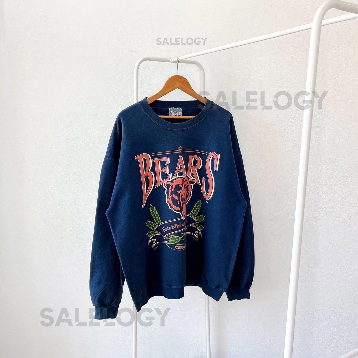 Vintage 90s Chicago Bears NFL football 1995 vintage Lee sport blue sweatshirt XL_951