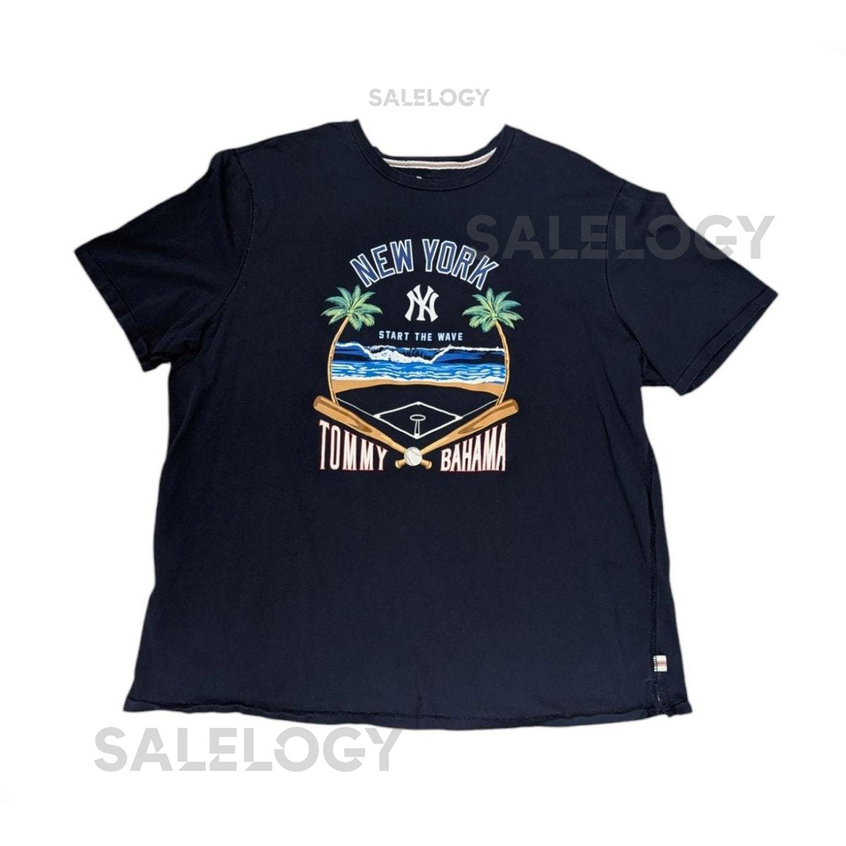 Vintage Single Stitch Tommy Bahama New York Yankees Tee Shirt MLB Baseball XXL_526