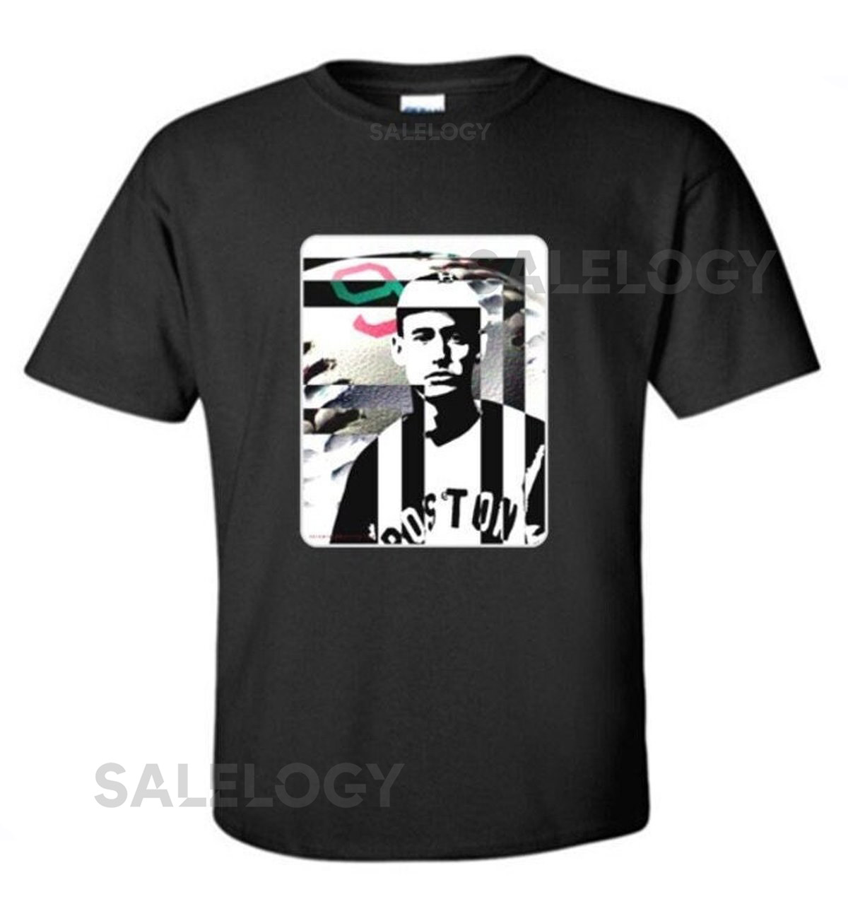 Ted Williams 9 - Boston -- Classic Beantown Baseball Adult Black Crew Tshirt - BoSox -T1_556