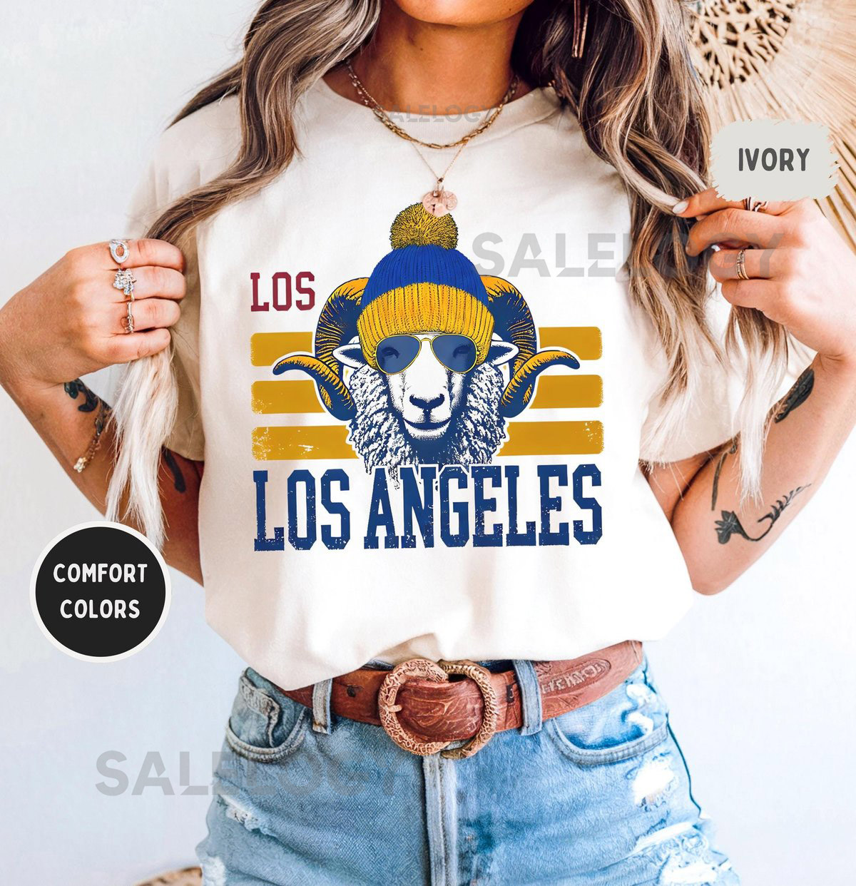 Vintage Los Angeles Football Comfort Colors Tee Retro Football Shirt Unisex Garment-Dyed T-shirt Gift for LA Football Fans Apparel_813