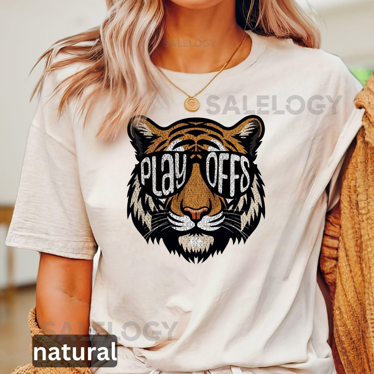 Tigers Playoffs Unisex Tee Tigers Graphic Tee Baseball Fan Shirt Tiger with Sunglasses Shirt Game Day Apparel Gift for Tiger Fan_805