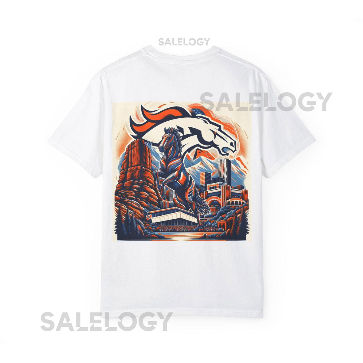 Denver Broncos Graphic T-shirt Unisex Sports Tee Vintage Athletic Shirt Game Day Apparel Gift for Fans_303