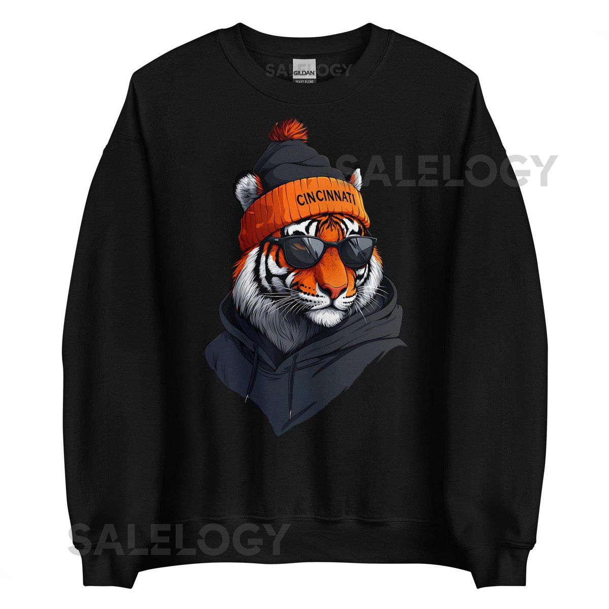 Cincinnati Spirit Animal Bengal Tiger Football Mascot Unisex Sweatshirt_563