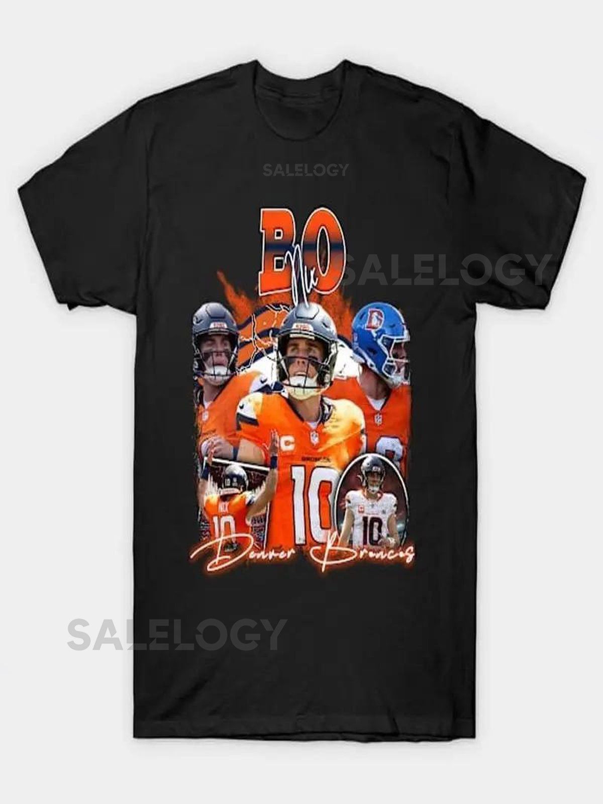 Bo Nix Graphic T-Shirt Denver Bronchos Graphic T-Shirt Vintage Tees UNISEX S-XXL_30