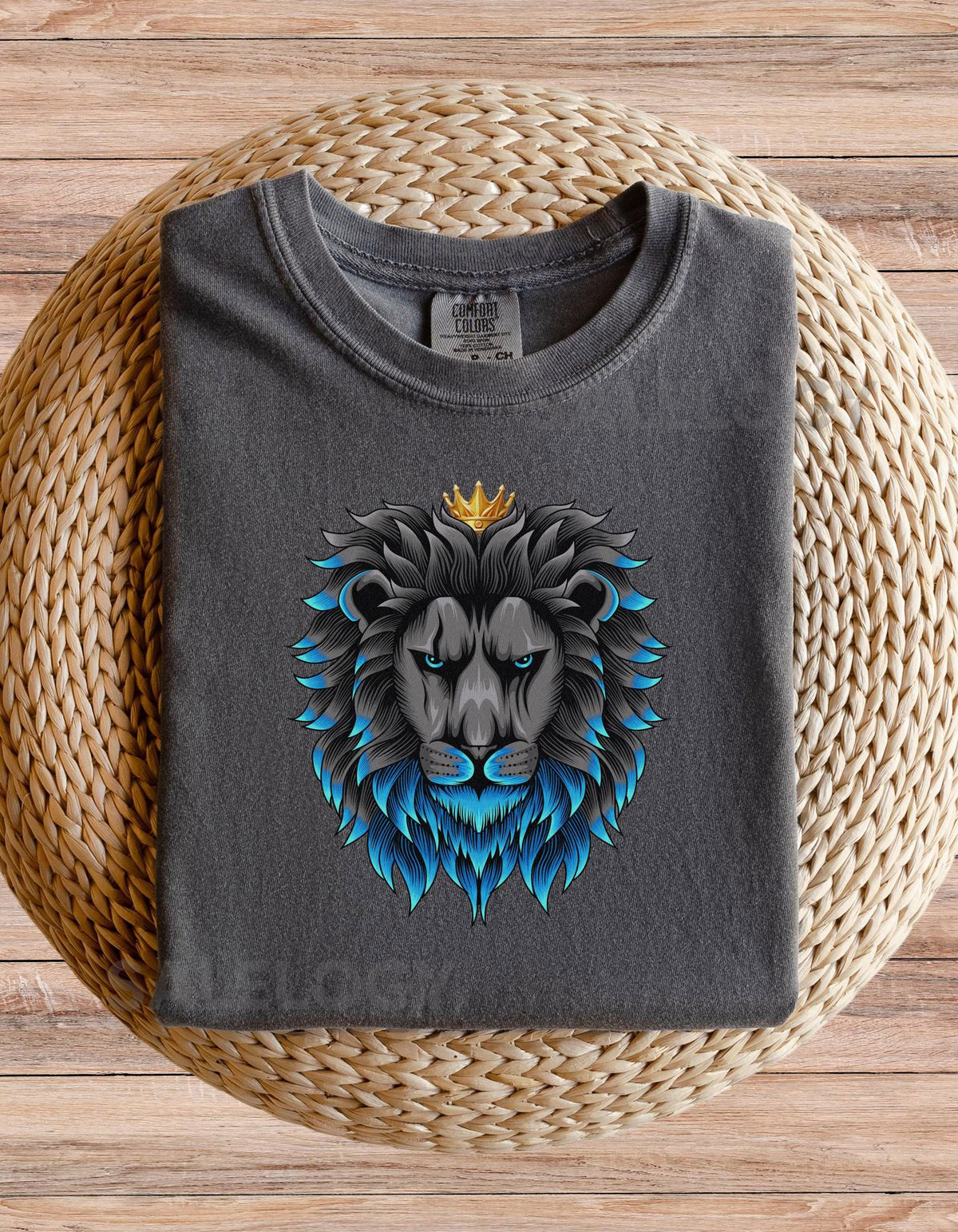 Detroit Lions King Comfort Colors T-shirt_265