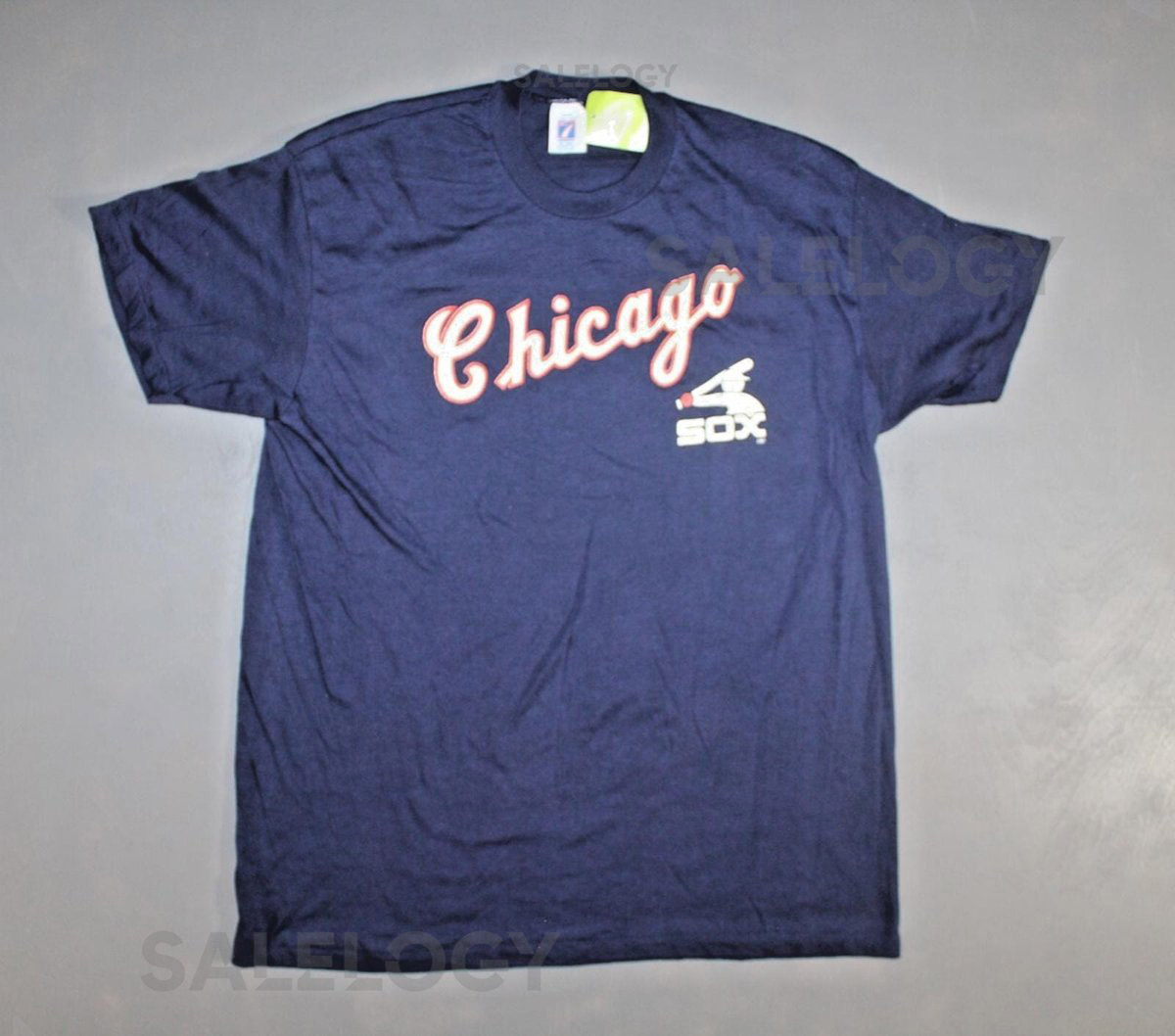 Vintage Chicago White Sox T-shirt Large Single Stitch 80s MLB Navy Logo 7_467