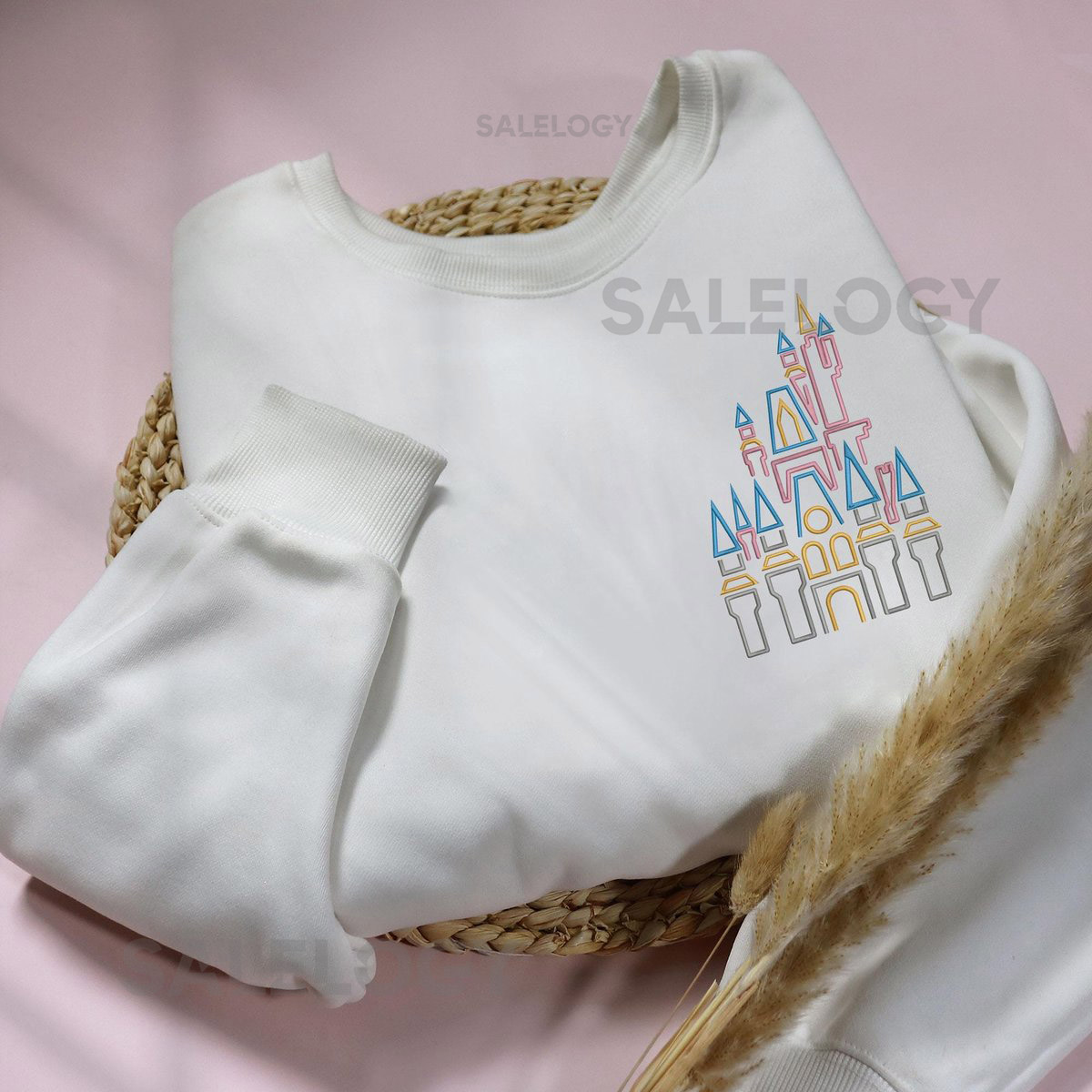 Castle Embroidered Sweatshirt Cinderella Castle embroidered shirt Princess Shirt Gifts Trip Shirt_19