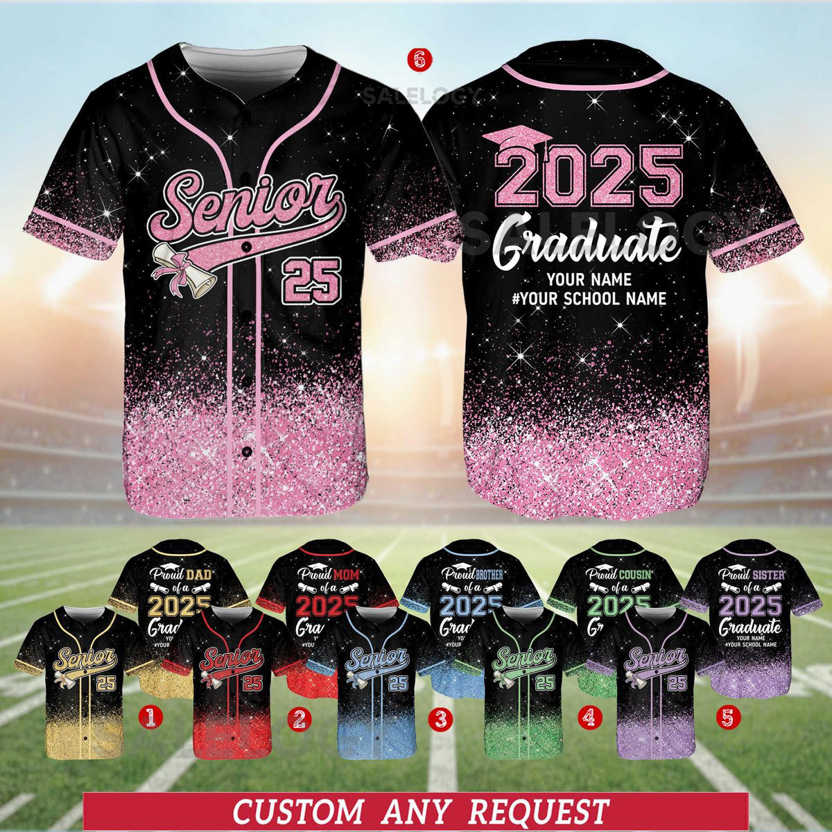 Personalized Proud Family Baseball Jersey Custom Senior 2025 Graduate Baseball Jersey Graduation 2025 Jersey Senior 2025 Gifts_311
