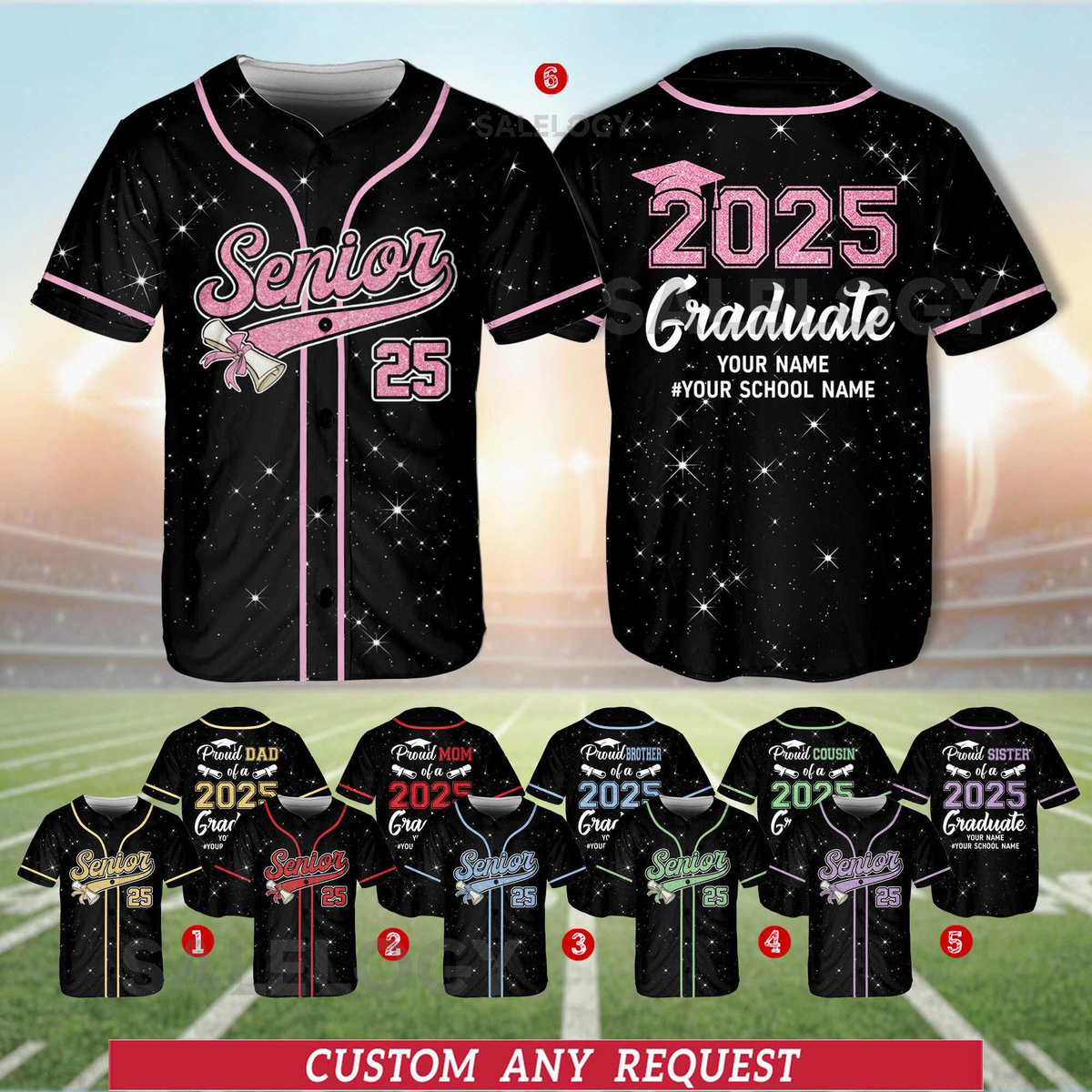 Personalized Proud Family Baseball Jersey Custom Senior 2025 Graduate Baseball Jersey Graduation 2025 Jersey Senior 2025 Gifts_312