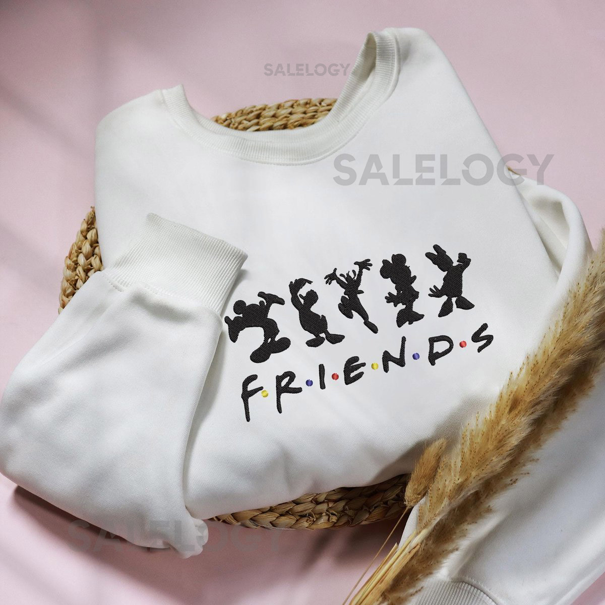 Mickey and Friends Embroidered Sweatshirt Mickey and Co Mickey 1928 Friend sweatshirt Vintage sweater Retro sweater Friends Sweatshirt_88