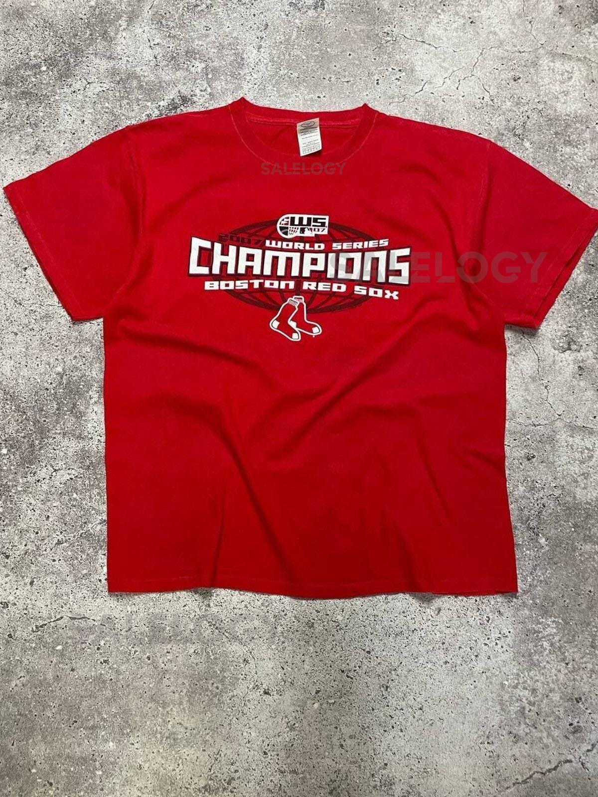 Vintage Boston Red Sox World Series Champions T-Shirt Red L MLB Baseball_682