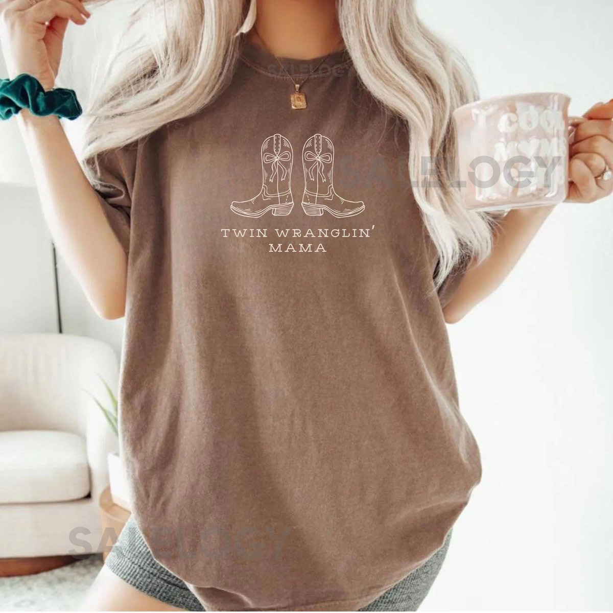 Twin Mom Mother of Twins Gift Mother's Day Gift Twin Pregnancy Announcement In My Twin Mom Era Funny Twin Mama Shirt Daughter In Law Gift_826