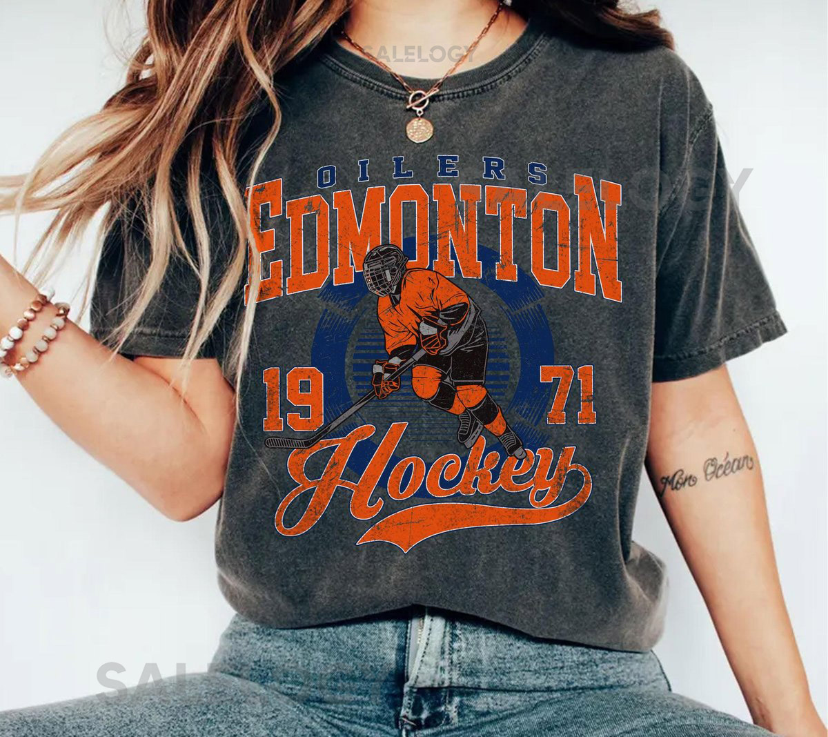 Comfort Colors Edmonton Oilers Hockey T-shirt Unisex Tee Shirt for Sports Fans Graphic Sports Tee Oilers Team T-Shirt Hockey Fan T-shirt_92